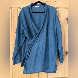 CP Shades x Free People Indigo Wrap Top